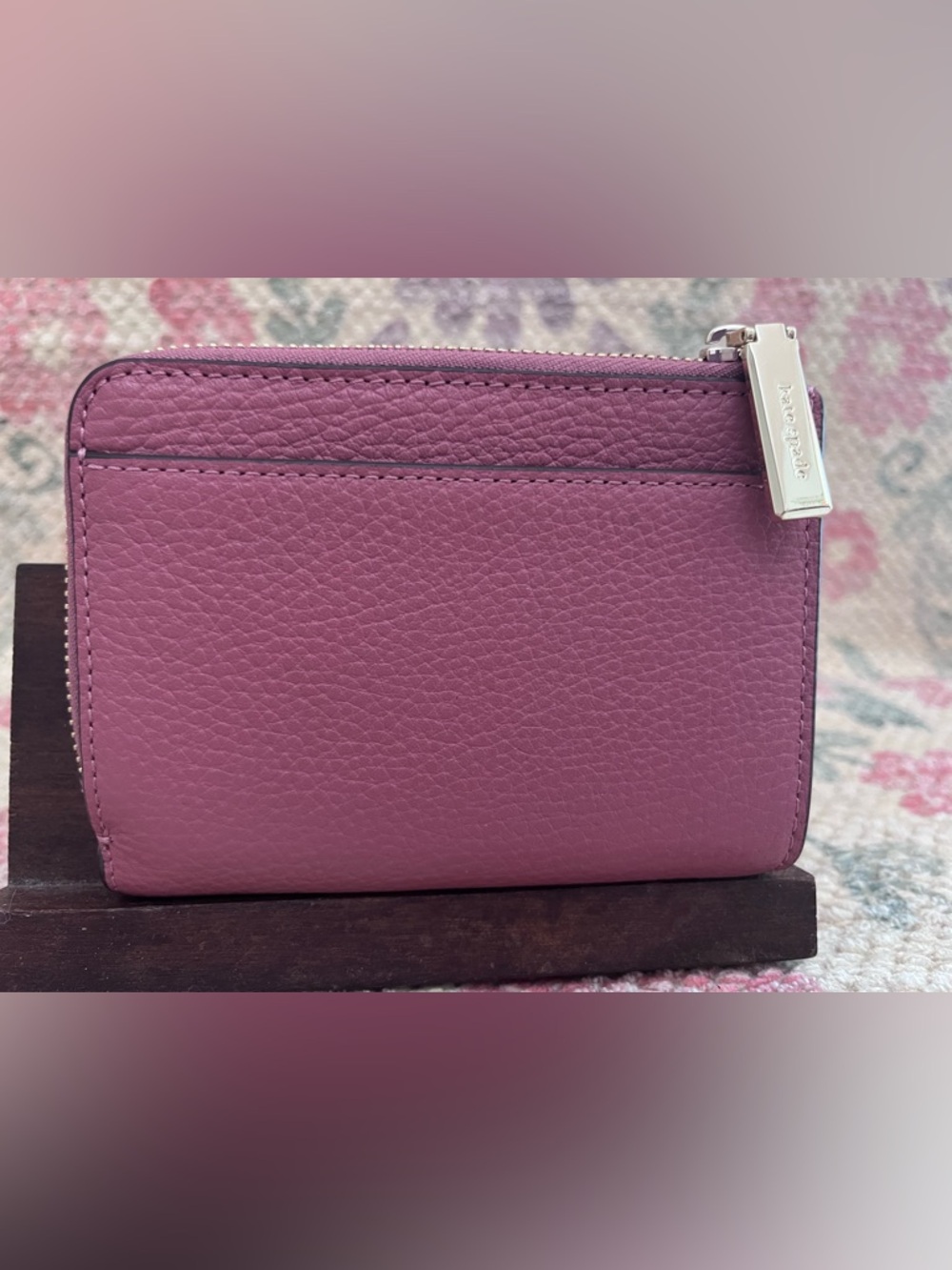 kate spade Small Pebbled Leather L-Zip Wallet - Picture 10 of 15